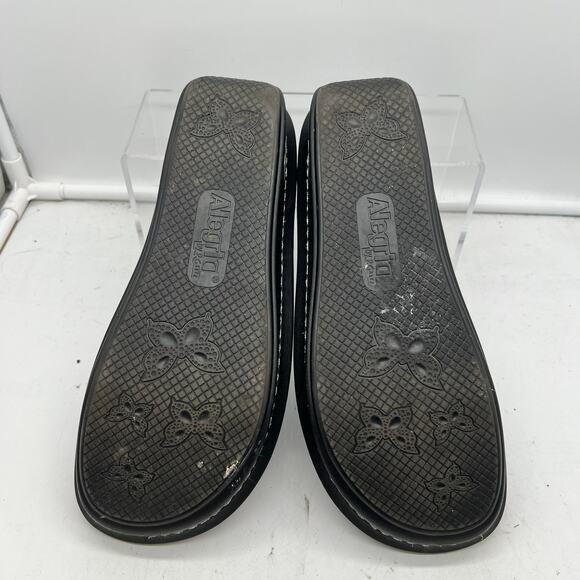 Alegria Sandals Womens 40 US 9.5-10 Fiona 3 Strap Slides Blue Leather FIO 243 - Picture 8 of 8